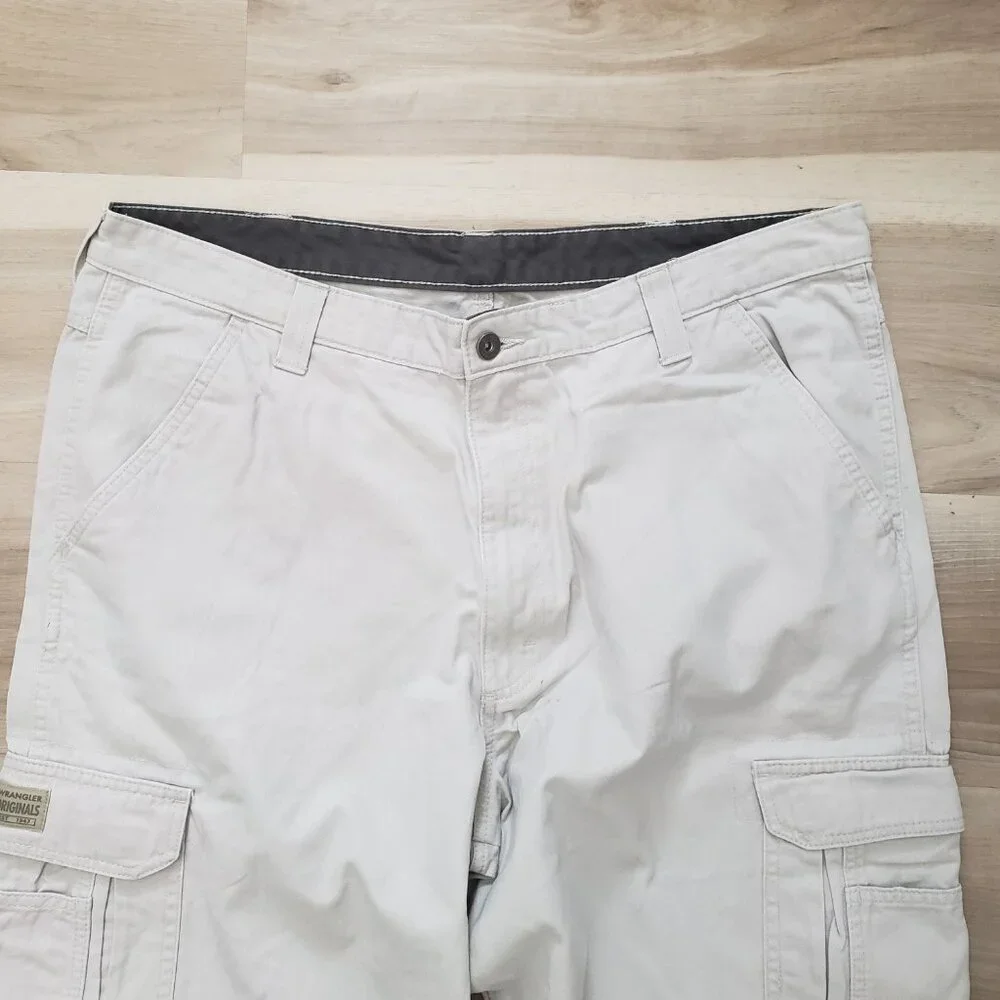 Wrangler Men's Cargo Trouser Pants Cream Khaki Size 38